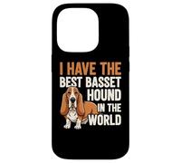 Carcasa para iPhone 14 Pro Tengo el Mejor Basset Hound del Mundo Compañero Canino