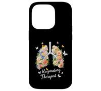 Carcasa para iPhone 14 Pro Terapeuta Respiratorio Terapia Pulmón Día de Pascua Flor Primavera