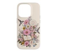 Carcasa para iPhone 14 Pro Terapia del Habla Floral Maestro colibrí Aula ABC