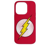 Carcasa para iPhone 14 Pro The Flash Logo Distressed White & Yellow