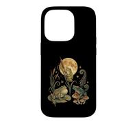 Carcasa para iPhone 14 Pro Three Frogs Moon Vintage Amphibian Cottagecore Art