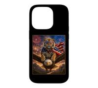 Carcasa para iPhone 14 Pro Tiger on Bald Eagle - Gafas de Bandera Estadounidense de EE. UU