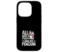 Carcasa para iPhone 14 Pro Todo lo Que Necesito es café y mi café Penguin Cute Penguin