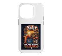 Carcasa para iPhone 14 Pro Too Old to Care Boomer Club, diseño Retro de Estilo Playero