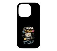 Carcasa para iPhone 14 Pro Traigo Ideas y Cafe Pensadores Creativos