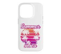 Carcasa para iPhone 14 Pro Tropical Vibes Beach Sunset Palms Retro Summer Energy