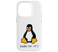 Carcasa para iPhone 14 Pro Tux Linux Penguin - sudo RM -RF/computadoras informáticas
