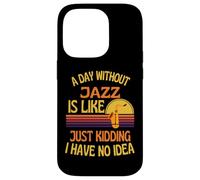 Carcasa para iPhone 14 Pro Un día sin Jazz Cita Divertida de música Jazz Nacida para el Jazz