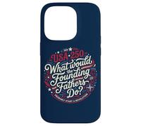 Carcasa para iPhone 14 Pro USA 250 Padres Fundadores Revolución Patriota