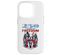 Carcasa para iPhone 14 Pro USA 250th Anniversary Celebra Cool Patriotic Boxer Puppy