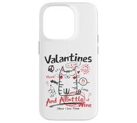 Carcasa para iPhone 14 Pro Valentines Is A Cat and A Bottle of Wine Cause I Love Them