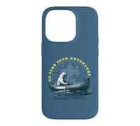 Carcasa para iPhone 14 Pro ¡Ve a Encontrar tu Aventura! Oso Polar, Estrellas y exploración en Canoa