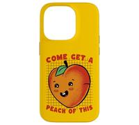 Carcasa para iPhone 14 Pro Ven a Obtener melocotón de Este Divertido Juego de Palabras de Frutas Kawaii