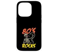 Carcasa para iPhone 14 Pro Vintage 80s Rocas Cantando Esqueleto Retro Rock Música