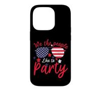 Carcasa para iPhone 14 Pro Vintage American Flag 4th July We The People Like To Party