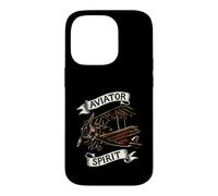 Carcasa para iPhone 14 Pro Vintage Biplane Aviator Spirit Retro Airplane Pilot