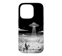Carcasa para iPhone 14 Pro Vintage Cowboy UFO Encuentro Retro Western Desert Country