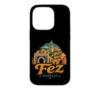 Carcasa para iPhone 14 Pro Vintage Fez Marruecos Viaje Souvenir Monumento Regalo