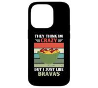 Carcasa para iPhone 14 Pro Vintage Piensan Que Estoy Loco Pero Me Gusta Bravas Lover