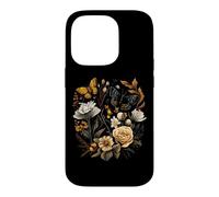 Carcasa para iPhone 14 Pro Vintage Pressed Flowers Butterflies Floral Boho Wildflowers