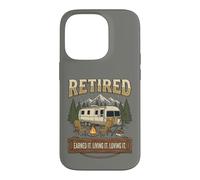 Carcasa para iPhone 14 Pro Vintage Retired RV Camping Camper Fishing Outdoors