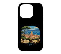 Carcasa para iPhone 14 Pro Vintage Saint Tropez Francia Viaje Souvenir Monumento Regalo