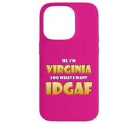 Carcasa para iPhone 14 Pro Virginia Joke Idgaf Meme Cute Halloween Costume For Virginia