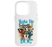 Carcasa para iPhone 14 Pro Wake Up Dog Lover Canine Collage Pop Art Gráfico