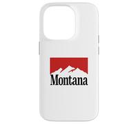 Carcasa para iPhone 14 Pro Washington Mountain Graphic Rojo/Blanco Retro Vintage Syle