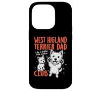 Carcasa para iPhone 14 Pro West Highland Terrier Dad Club Dog Dad Man Día del Padre