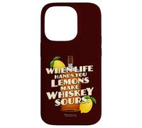 Carcasa para iPhone 14 Pro Whiskey Quote When Life Hands You Lemons Whiskey