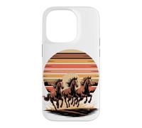 Carcasa para iPhone 14 Pro Wild Horses Running Free Equestrian Horse Lover