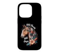 Carcasa para iPhone 14 Pro Wild Horses Wildflowers Cowgirl Country Western Rodeos