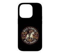 Carcasa para iPhone 14 Pro Wild Horses Wildflowers Cowgirl Country Western Rodeos