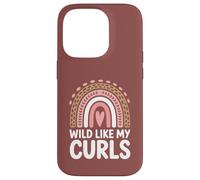 Carcasa para iPhone 14 Pro Wild Like My Curls Pelo Rizado Arco Iris Corazón Amor Rizos