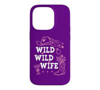 Carcasa para iPhone 14 Pro Wild Wild Wife Bachelorette Cowgirl Bride Nashty Cowboy Hat