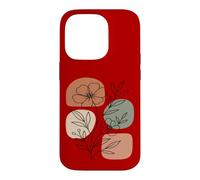 Carcasa para iPhone 14 Pro Wildflower Line Art Abstract Botanical Mid Century