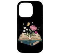 Carcasa para iPhone 14 Pro Wildflowers Book Lover Reading Lector de Libros Florales estéticos