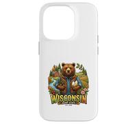 Carcasa para iPhone 14 Pro Wisconsin Granja Oso Campo Naturaleza Cosecha