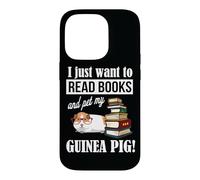 Carcasa para iPhone 14 Pro Womens I Just Want To Read Books & Pet My Guinea Pig Lover
