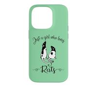 Carcasa para iPhone 14 Pro Womens Kids Cute Funny Girl Who Loves Pet Rats Lover