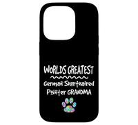 Carcasa para iPhone 14 Pro Worlds Greatest German Puntero de Pelo Corto Abuela Perro Pata