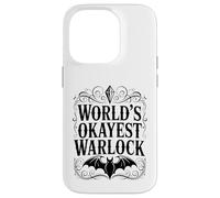 Carcasa para iPhone 14 Pro Worlds Okayest Warlock Humor Fantasía Diseño