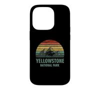 Carcasa para iPhone 14 Pro Yellowstone National Park USA Bison Buffalo Vintage
