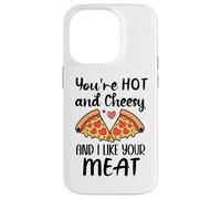 Carcasa para iPhone 14 Pro Youre Hot and Cheesy and I Like Your Meat Pizza Funny Couple