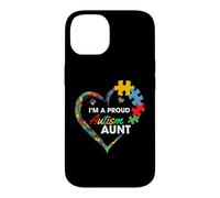 Carcasa para iPhone 14 Proud Autism Aunt Heart Puzzle Piece Awareness Support