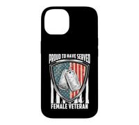 Carcasa para iPhone 14 Proud To Have Served Female Veteran Day 4th of July
