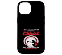 Carcasa para iPhone 14 Puedo Hacer Todas Las Cosas a través de Cristo Baseball Faith