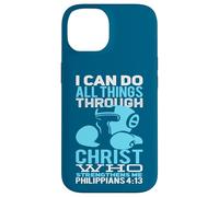 Carcasa para iPhone 14 Puedo Hacer Todas Las Cosas a través de Cristo Funny Kickboxing