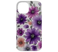 Carcasa para iPhone 14 Purple Flower Bouquet Floral Watercolor Wildflowers